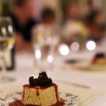 Cheesecake, Raspberry Coulis, Brownie Crumble. Photo courtesy of Jo-Anne McArthur.