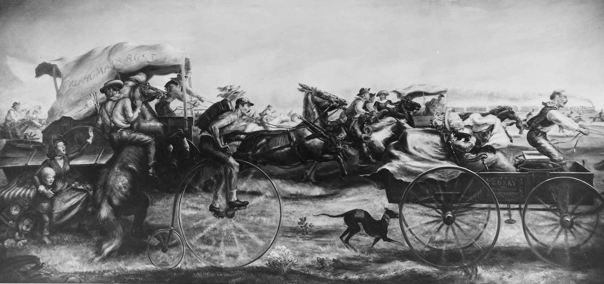 The Oklahoma Land Rush, April 22, 1889, by John Steuart Curry