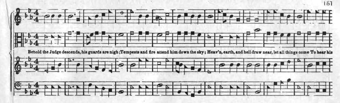 Song 151 from the 1909 edition of The Sacred Harp.